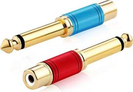 tisino 2 vnt XLR į RCA 1/4" adapterio keitiklis "Gender Changer Coupler