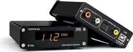TOPPING D10s HiFi DAC USB Decoder HiFi XMOS XU208 ES9038Q2M DAC Optical Coaxial DSD256 384kHz Audio Decoder (Black)