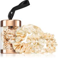 BrushArt Gift for You Slim & Midi satin scrunchie set plaukų gumytės Blonde latte 3 vnt.