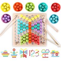 WOOPIE spalvotų kamuoliukų Montessori dėlionės mozaikos rūšiavimo rinkinys
