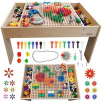 MASTERKIDZ medinis mokomasis stalas + SIENOS PRIEDAI