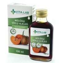 VITA LAB aliejus moliūgų sėklų 100% natūralus šalto spaudimo, 100 ml