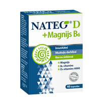 NATEO Nateo D + Magnis B6 kapsulės, 40 vnt.