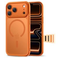 Skaidrus matinis dėklas su oražinėmis detalėmis „Tech-Protect Magpeak Magsafe CC“ telefonui Apple iPhone 17 Pro