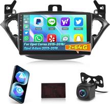 "Android" automobilinis radijas "Opel Corsa 2015-2019/Opel Adam 2013-2016" su belaidžiu "Carplay" ir "Android Car", 9 colių HD jutiklinio ekrano automobilinis radijas su GPS/WiFi/Bluetooth/EQ/FM RDS