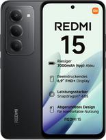 "Xiaomi Redmi 15", išmanusis telefonas, 6+128GB, 6,9 colių FHD+ 144 Hz DotDisplay ekranas, "Snapdragon 685", 50 MP AI dviguba kamera, 7000 mAh baterija, vidurnakčio juoda