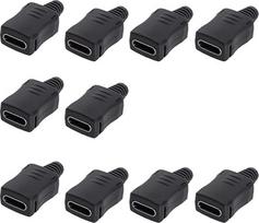 "xiwai" 10 komplektų "pasidaryk pats" 4 kontaktų USB 2.0 C tipo moteriškas kištukas SMT tipo su kompiuterio plokšte ir korpusu bei 3,0 mm SR