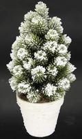 Dirbtinė mini Kalėdų eglutė su sniegu vazone, pagaminta iš keramikos, padengta sniegu Dirbtinė Kalėdų eglutė su sniegu Dirbtinė eglė Maža Kalėdų eglutė Kalėdų dekoracija