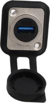 HangTon 5pcs USB 3.0 Waterproof Coupling Male Panel Female Bulkhead Bushing Inline Cable Female to Female Extension
