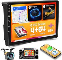 Hikity Qualcomm Snapdragon 8-Core 4+64G Android 15 Automobilinis radijas Citroen Berlingo B9/Peugeot Partner Belaidis Carplay Android automobilis 9 colių ekranas su automobilio modeliu 3D DSP Hi-Res WiFi GPS BT FM/RDS CAM+MIC