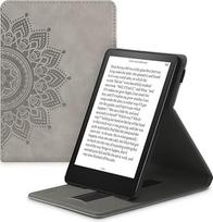kwmobile Protective Case Compatible with Amazon Kindle Paperwhite (11th Gen - 2021) - Case e-Reader with Strap Stand - Rising Sun Grey