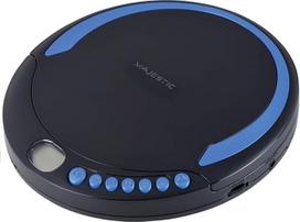 Naujas "Majestic dm-1550" nešiojamasis CD grotuvas, juodas, mėlynas - CD PILOTAS (MP3, WMA, LCD, rotacinis, 3,5 mm, baterija, 220-230)