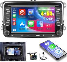 Ohradio DSP/4G+64G/Android15 automobilinis radijas VW Golf 5 6 Tiguan Caddy Polo Touran Android radijas 2 DIN belaidis Carplay Android automobilinis 7 colių jutiklinis ekranas su navigacija WiFi Bluetooth C tipo + atbulinės eigos