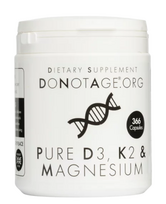 Pure D3, K2 & Magnesium – Vitaminų D3, K2 ir magnio kompleksas | DoNotAge | 60 kaps.