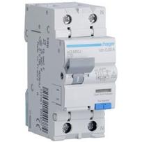 Srovės nuotėkio relė su automatiniu jungikliu Hager AD960J (2P, 10A, A tipo, 30mA, 230V)