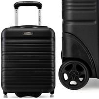 Mažas lagaminas su ratukais 40x30x20 cm rankinis bagažas lėktuvui WizzAir Ryanair kelioninis kietas lagaminas ABS plastikas juodas Zagatto ZG508