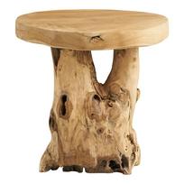 Iš tikmedžio masyvo apvalios formos šoninis stalas ø 40 cm Palena – House Nordic