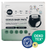 GEGE Genius Baby PNTS (15+ kg) XL 6 sauskelnės-kelnaitės, 32 vnt.