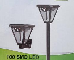 Sieninis led žibintas su saulės baterija