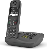 "Gigaset A695A" - Belaidis fiksuotojo ryšio telefonas su atsakikliu, dideliu apšviestu ekranu, labai gerai įskaitomu ekranu ir skambučių blokatoriumi - pilkas