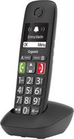 "Gigaset E290" belaidis senjorų telefonas be atsakiklio su dideliais mygtukais, dideliu ekranu, greitojo rinkimo klavišais, svarbiais numeriais, juodas
