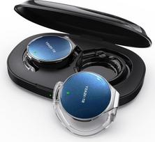 Ausinės ausinės "Bluetooth 5.4", atviros ausinės belaidės "Bluetooth" triukšmo slopinimo ausinės, vandens lašo formos spaustukas ant sportinių ausinių "Bluetooth" su 4 mikrofonais, patogūs ausų kabliukai, juodos spalvos