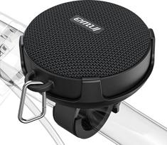 Inwa Bluetooth Bicycle Speaker, Portable, 5w8H IPX7 Equipped Bicycle Stand, Carabiner Hook, Built-in Microphone, TF Card Mode (Black)