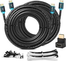 MutecPower HDMI Cable 2.0 High Speed with Ethernet 4Kx2K/60HZ Ultra HD 2160p/Full HD 1080p 3D/ARC/CEC Triple Shielded Cable 10 m Black 10 m Pack of 2