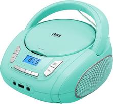 Portable CD Player for Kids - Radio CD Boombox with Bluetooth, FM Radio, USB Input & AUX Port & Headphone Jack, CD Player for Home or Outdoor (Green)