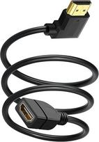 SAISN HDMI prailginimo kabelis Kairysis kampas 4K HDMI prailginimo kabelis vyriškos ir moteriškos lyties adapterio kabelis 90 laipsnių HD vaizdo konverteris Trumpas laidas monitoriui Nešiojamasis projektorius HDTV