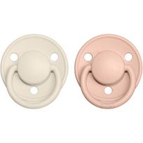 BIBS De Lux Natural Rubber Size 2: 6+ months čiulptukas Ivory / Blush 2 vnt.