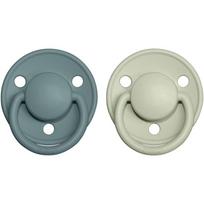 BIBS De Lux Natural Rubber Size 1: 0+ months čiulptukas Island Sea / Sage 2 vnt.