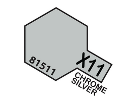 Tamiya - X-11 Chrome silver akriliniai dažai, 10ml