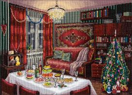Siuvinėjimo kryželiu rinkinys PANNA „Naujųjų metų nostalgija“ 40×27,5 cm