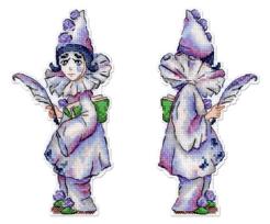 Kryželiu siuvinėjimo rinkinys „Pierrot“ – 17×8 cm, žavingas mini dizainas