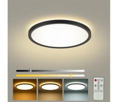 Brilagi - Dimeriuojamas LED šviestuvas ULTRA SLIM LED/18W/230V Ø 30 cm, juodas + su nuotoliniu pulteliu