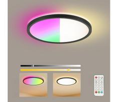 Brilagi - LED RGB dimeriuojamas šviestuvas ULTRA SLIM LED/18W/230V, Ø 30 cm, juodas + nuotolinis pultas