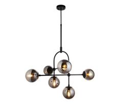 Endon 106661 - Liustra ant strypo ONTARIO 6xE14/7W/230V juoda/dūminė juoda