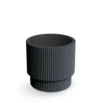 Plastikinis vazonas MILLY, su įdėklu, antracito sp., 39,5 x 37,5 cm