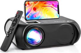 "Bluetooth" projektorius "WiFi" nešiojamasis 1080P Full HD mini projektorius "iPhone" "Android" išmaniajam telefonui PC PS4 TV PPT namų kino teatrui Įmontuotas garsiakalbis