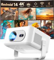 "Magcubic HY300max Android 14" mini projektorius 4K ir 8K su dviejų juostų "WiFi" 6 BT 5.4, 260 ANSI Palaiko automatinį fokusavimą ir trapecijos korekciją, tinkamas namų kino projektoriui