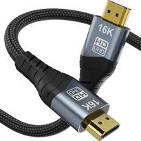 CABLEDECONN 16K HDMI 2.2 kabelis 3M 9,9 Ft Didelės spartos 96Gbps 12Bit 16K @ 60Hz 4K @ 480Hz Pintas paauksuotas UHD HDR palaikymas HDCP 3D HDMI jungtis Suderinamas su PS5 monitoriaus televizoriumi