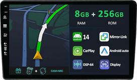 Cadley [8G + 256G] IPS 9 colių Android 14 automobilinis radijas Audi A4 (B6/B7) Seat Exeo su Navi Octa Core [Integruotas CarPlay/Android Car/DSP/Mirror Link/GPS Navi/360 kamera/Bluetooth 5.0-CAM+MIC