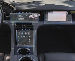 CDEFG Kompatibel mit Porsche Taycan 2020-2024 2025 Navigation Schutzfolie 6H Kratzfest GPS Displayschutzfolie Navi Folie Turbo GT Zubehör 6 Stück