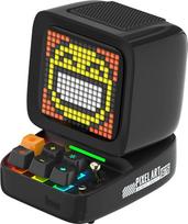 Divoom Ditoo Multifunctional Pixel Art LED Bluetooth Speaker, 256 Programmable LED Panel with Party Light, Smart Digital Table Clock, Gaming Music Box Support TF Card & Radio, Black