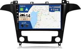 JOYX - [6G+128G] Android 13 Car Radio Suitable for Ford S-Max (2007-2008) - Built-in DSP/Carplay/Android Car - Camera MIC Free - 9 Inch 2 DIN - Support SWC 4G WiFi DAB Fast Boot 360 Camera