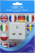 Kelioninis kontinentinis adapteris (nuo 3 kontaktų iki 2 kontaktų) "Euro Travel