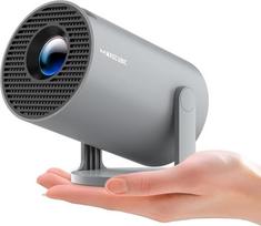 Mini projektorius 4K palaiko "Android 11", išmanusis projektorius 5G WiFi 6 BT 5.4, mini projektorius Full HD 1080P palaiko 200ANSI 8000L automatinį horizontalųjį trapecijos koregavimą (pilkas)
