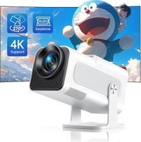 Mini projektoriaus 4K palaikymas, 【Automatinė geometrija】 "Full HD 1080P" projektorius Namų kino TOPTRO projektorius Mažas nešiojamasis LED vaizdo projektorius 22000 liumenų su 270° pasukimo kampu, "WiFi6", "Bluetooth", priartinimu