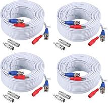 SANNCE 4 x 30 m BNC kabelio CCTV vaizdo įrašo maitinimo ilgintuvas, skirtas DVR sistemai Apsaugos kameros kabelis su BNC RCA adapteriu
